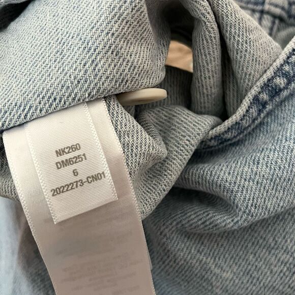 Madewell Eldamere Wash Blue Cotton-Hemp Denim Katrina Crop Vest Top Women's 6 - Picture 7 of 7